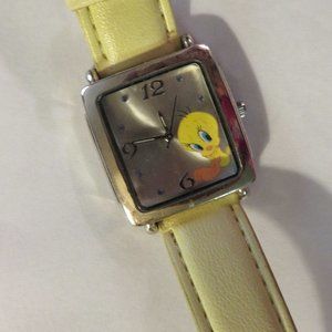 TWEETY BIRD WATCH W YELLOW BAND, JAPAN MVT ,UNISEX